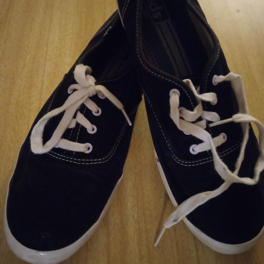 Keds Champion Lace Up Black Sneaker Originals Rare Size 10.5 Ladies USA